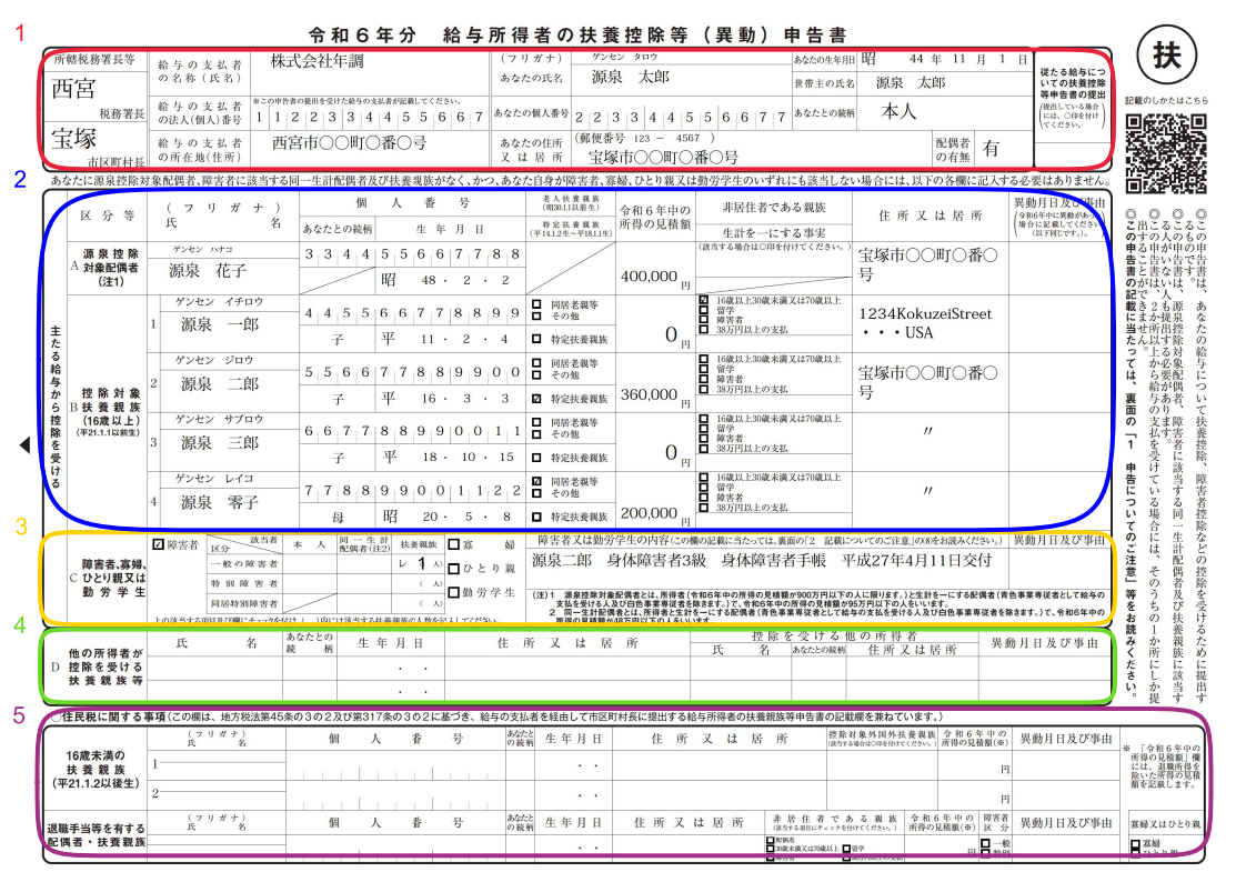 令和6年分給与所得者の扶養控除等（異動）申告書の書き方と記載例 税務会計実務ノート